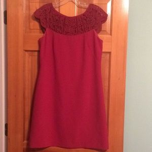 White House Black Market deep red dress